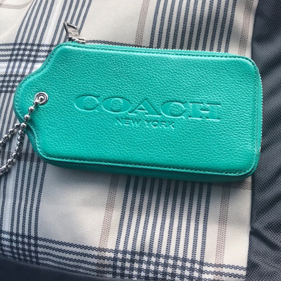 Green Coach Wristlet - Picture 2 of 4
